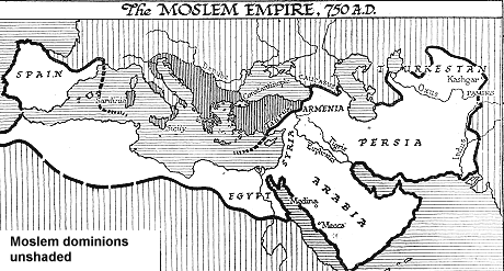 The Moslem Empire 750 A.D.
