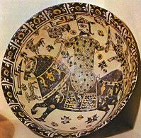 Slip-painted bowl from Nishapur, Iran, 10th century